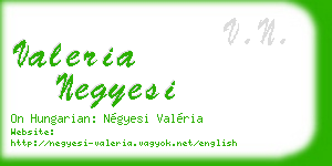 valeria negyesi business card